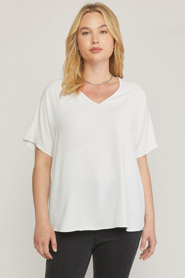 Plus Size V-Neck Top